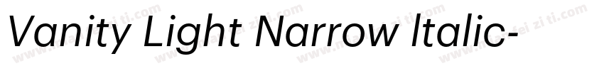 Vanity Light Narrow ltalic字体转换